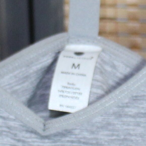 Yogalicious Double-Strap T-Back Sports Heather Gray Bralette - Picture 2 of 4